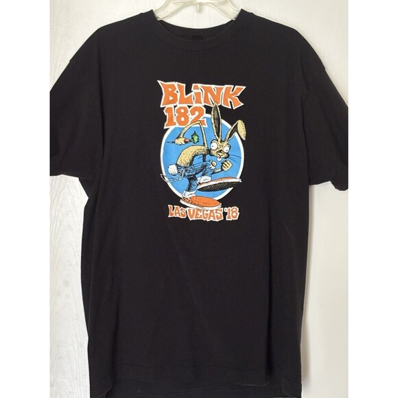 Blink-182 Rabbit Las Vegas '18 Black Concert XL T-shirt Excellent - Picture 1 of 3